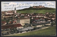 Pribram bahnhof und schloß - pribram,,