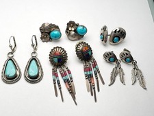 Navajo 925 Sterling Silber Collier mit Türkis – Handarbeit Native American