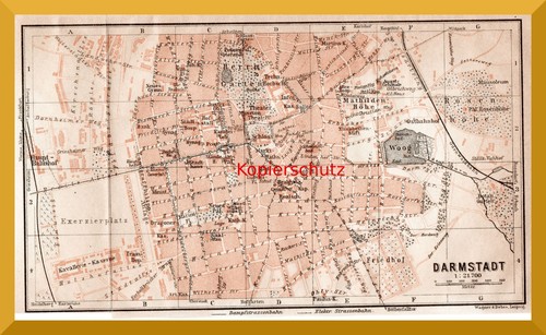 Darmstadt original stadtplan - +original,