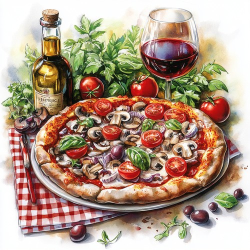 Wandbild küche pizza - wandbild,