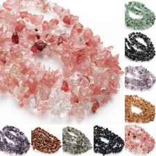 Edelstein Perlen Natur Splitter Nuggets Chips Schmucksteine 8-10mm Strang 80cm