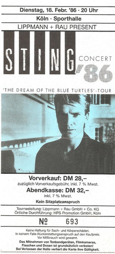 Sting concert 1986 köln - in,