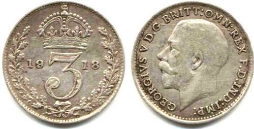 England georg 3 pence - england,, v.,