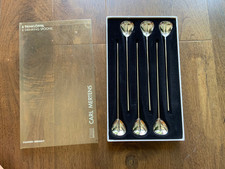 Carl Mertens 6 teilg. Trinklöffel Set für Cocktails und Eis NEUw