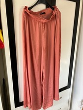 Zara leichte fließende Palazzo Hose Marlenehose in Lachs Aprikot Gr. XL Damen