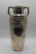 S-1327 Wunderschöne versilberte Vase, Antik England