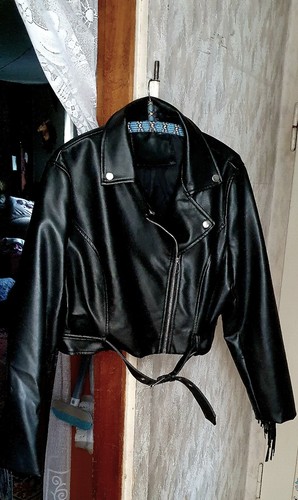 Kunstlederjacke westernstil - kunstlederjacke,