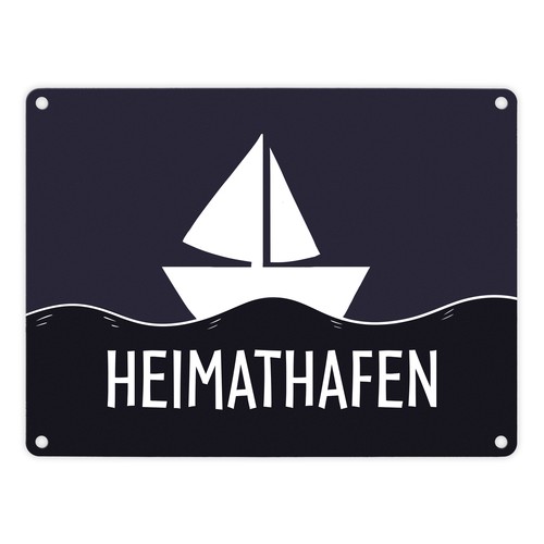 Heimathafen metallschild mit - metallschild,