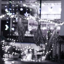 10-100M LED Silberdraht Lichterkette Strom IP67 Weihnachten Innen Außen Party DE