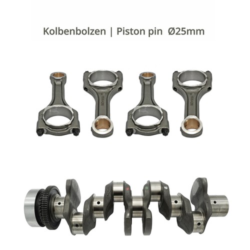 Kurbelwelle 4x pleuelstange - +,