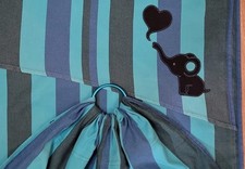 Tragetuch Baby Ring Sling HOPPEDIZ 200 cm Carrier Blau/Türkis