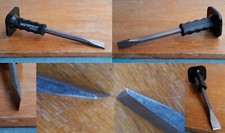 Masterproof Flachmeissel Chrom-Vanadium Steinmeißel  mit Handschutz 300x25mm