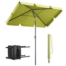 Sonnenschirm 200 x 125 cm Balkonschirm Rechteckig Sonnenschirm mit Schutzhülle