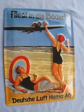 Lufthansa Blechschild 30x40cm luftfahrt zeppelin airlines flugzeug