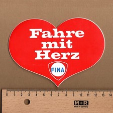 Alter Aufkleber FINA Fahre mit Herz