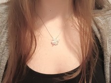 Halskette Vinani 24cm Silber mit Glückskleeblatt-Anhänger wie neu