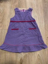Mädchen Kleid Aus Cord Größe 80/86 Unifarben Lila von Mini Boden