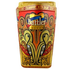 Battler Schwarzer Ceylon Tee „Strawberry with Cream“ in Metalldose 100g