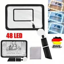 Klappbar Leselupe Groß 48 LED