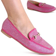 Damenschuhe Glitzer Mokassins