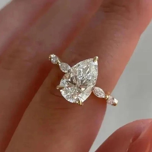 Birnenschliff diamant ring - diamant,