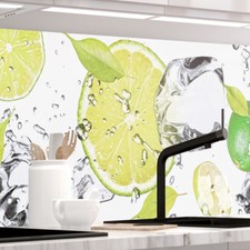 Küchenrückwand LIMETTEN UND EIS 1.8mm, versteift, alle Untergründe, Hartschicht