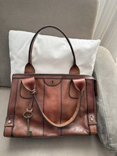 Fossil Echtleder HandTasche Braun Vintage 1954 Top Zustand Originalware