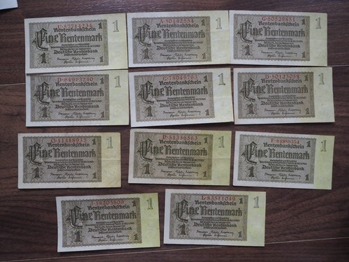 11x rentenbankschein 1 - 11x,