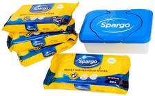 Feuchte Reinigungstücher 4 x 80 Feuchte Tücher Zitronenduft mit Aufbewahrungsbox