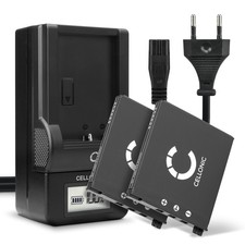 2x Akku für Casio Exilim EX-Z80 Exilim EX-Z90 Exilim EX-Z20 720mAh + Ladegerät