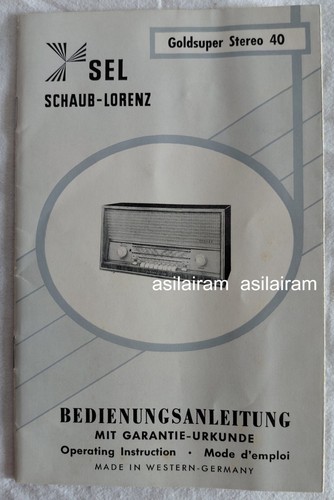 Originale bedienungsanleitung - originale,