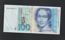 D-Mark Schein @ 2te Serie 100 DM @ Geldschein Banknote aus Umlauf GD0756993L2