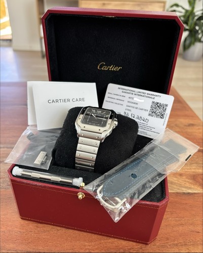 Cartier santos large - santos, blue