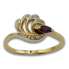 Bicolor Diamant Rubin Gold