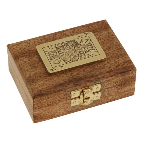 Spielkarten holzbox - in,
