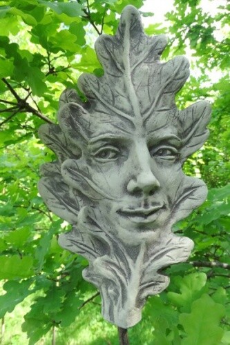 Gartenfigur blatt eiche - blatt, "eiche"