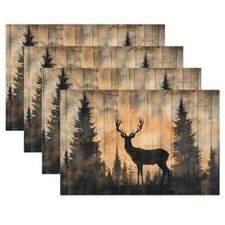 1x Rustikal Hirsch Wald Jagd