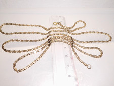 80er J. 333 Anteile Gold Mäander Kette flach rotgold L 80 cm Br 2,4 x 1 mm 11,8g