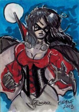 Women of Zorro Sketch Card by