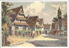 Scheibenhardt Pfalz Aquarell