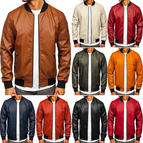 Kunstlederjacke bomberjacke - kunstlederjacke,