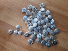 Bundeswehr Offz BW Wehrmacht BGS Knöpfe Uniform Silber Gekörnt DICKER RAND