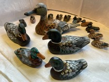 16 Enten aus Holz Holzenten