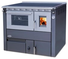 Küchenherd wasserführend SENKO C-25 Links/Rechts Anthrazit 25 kW Zentralheizung 