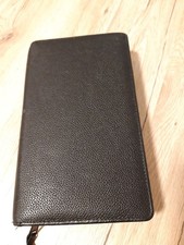 *** Hülle für Stundenbuch mit Reißverschluss - Leder schwarz ***