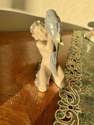 Porzellan figur faun mit - porzellan,