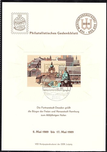 Ddr gedenkblatt 800 jahre - ddr,