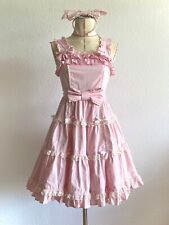 Seltenes Vintage ANGELIC PRETTY Lolita Kleid in Rosa, inklusive Haarreif, Gr. S