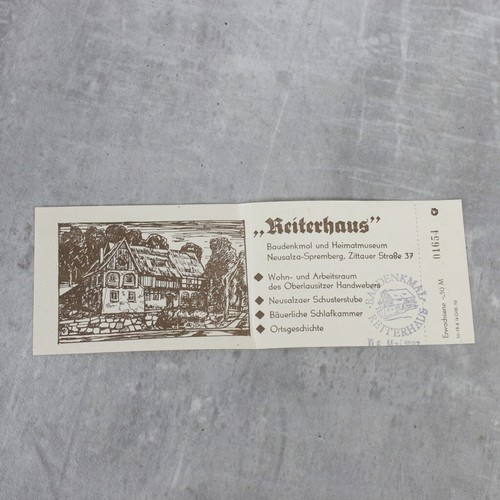 Alte eintrittskarte reiterhaus - alte,