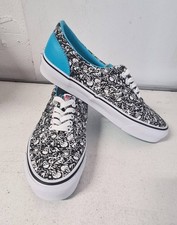 Vans X Stussy Herren Schwarz Totenkopf Größe US 9,5 Schuhe Sneaker Black Bones